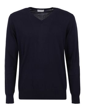 Pullover in cotone con scollo a V
