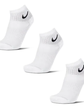 Everyday Cushioned Ankle 3 Pack Unisex Socken - Weiß - Größe 42-46 White 42-46 - Nike - FashionsVida