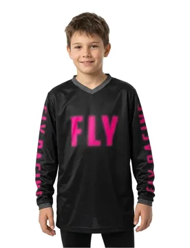 Maglia Da Enduro A Maniche Lunghe F-16 Black / Pink - fly - FashionsVida