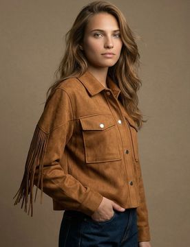 Sinsay - Giacca con frange - beige
