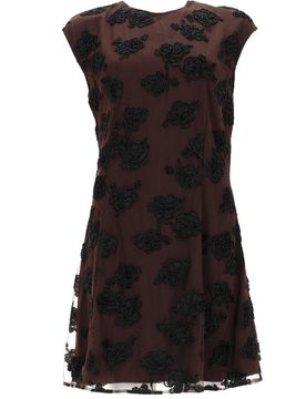 Flower-mesh Mini Dress