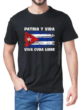 Cotton Viva Cuba Libre Patria Y Vida Clothes Cuba Flag Cuban Revolution Vintage Summer Men's Novelty T-Shirt Women Casual - Aliexpress - FashionsVida