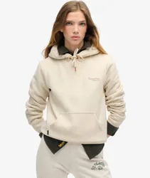 Superdry Damen Beige Essential Hoodie mit Logo, Größe: 42
