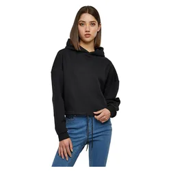 Felpa Con Cappuccio Cropped Oversized Black XL