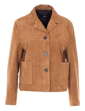 Giacca in pelle scamosciata Whiskey Lotus