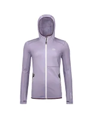 Felpa con cappuccio in pile da donna viola S