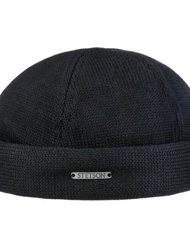 Docker Knit Hat by - black - Size: S (54-55 cm) - Stetson - FashionsVida