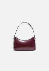 Schultertasche mit langer Kette Granatrot OS