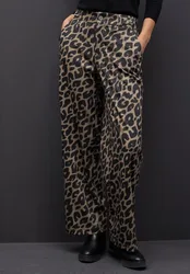 Wide Leg Leo Hose female Braun