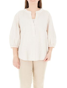 Blusa misto lino BEIGE 19