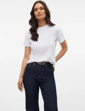 Camiseta básica de mujer manga corta - Vero Moda - FashionsVida