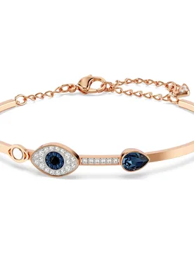 Bracciale rigido Symbolica, Evil eye, Blu, Mix di finiture OS - Swarovski - FashionsVida