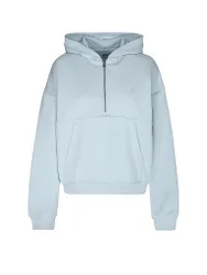 Felpa con cappuccio da donna UA Icon Fleece azzurro S