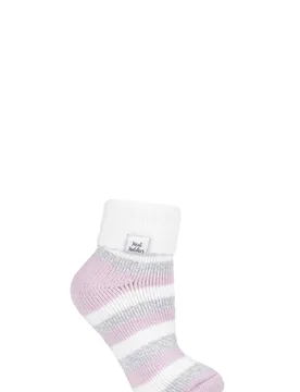 Pair Cream Sleep Rib Turn Over Cuff Socks Ladies 4-8 Ladies - - Cream - Size: Small - Heat Holders - FashionsVida