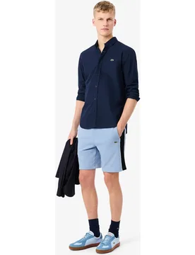 Pantalón de hombre corto de felpa de corte regular con bloques - Lacoste - FashionsVida