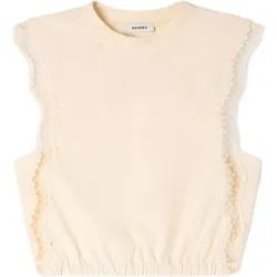 Camiseta de mujer 100% algodón corta con encaje
