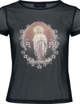 T-Shirt - Pray and Love - M bis XL - für Damen - Größe M - schwarz - Frauen - female - Vive Maria - FashionsVida