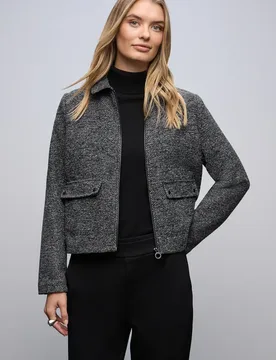 Melierte Jacke female Schwarz - Street One - FashionsVida