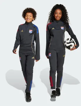 Pantaloni da allenamento Tiro 25 Competition Olympique Lyonnais 7-8A Carbon / Hazy Beige - Adidas - FashionsVida