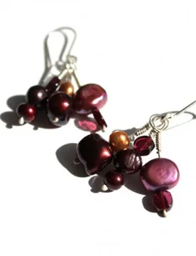 Red Dusk Recycled Silver Earrings - La Jewellery - FashionsVida