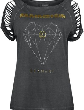 T-Shirt - Diamant - M bis 5XL - für Damen - Größe XL - dunkelgrau - Lizenziertes Merchandise! - Frauen - female