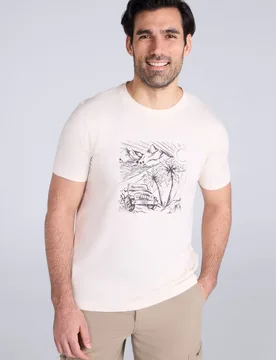 Ocean Drive Mens T-Shirt - Off White - Off White - Size: S - Mountain Warehouse - FashionsVida