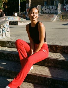 Sinsay - Pantaloni flare - rosso