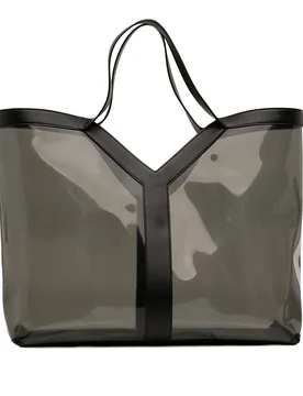 Maxi PVC Transparent Y Tote - Saint Laurent - FashionsVida