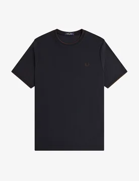 TRI DETAIL CREPE PIQUE T-SHIRT ale - M - FashionsVida