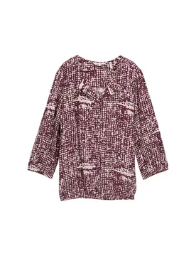 Blouse with feminine V-neck female