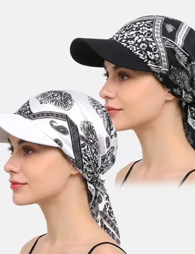 Piezas Gorra de pico de pato para mujer con protección solar, pañuelo para la cabeza, sombrero de playa adecuado para uso diario - Shein - FashionsVida