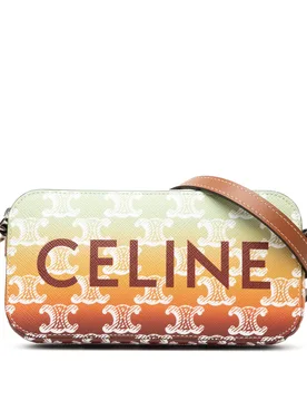 Triomphe Coated Canvas Sunset Logo Horizontal Pouch - Celine - FashionsVida