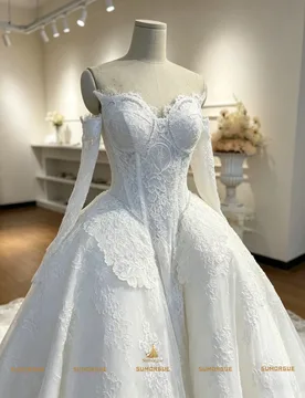 Luxurious French Lace Elegant A-line Wedding Dresses New Style Hot Sale High-end Customized Vestidos De Novia - Aliexpress - FashionsVida
