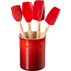 Set de 4 espátulas con bote de cerámica de gres Craft