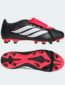 PREDATOR CLUB Fold-Over Tongue Firm Ground/Multi Ground Scarpe da calcio 38 Core Black / Cloud White / Lucid Red - Adidas - FashionsVida
