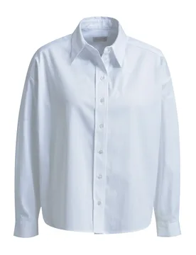 OVERSIZED BLOUSE W/ COLLAR HALF PLA female - 44 - FashionsVida