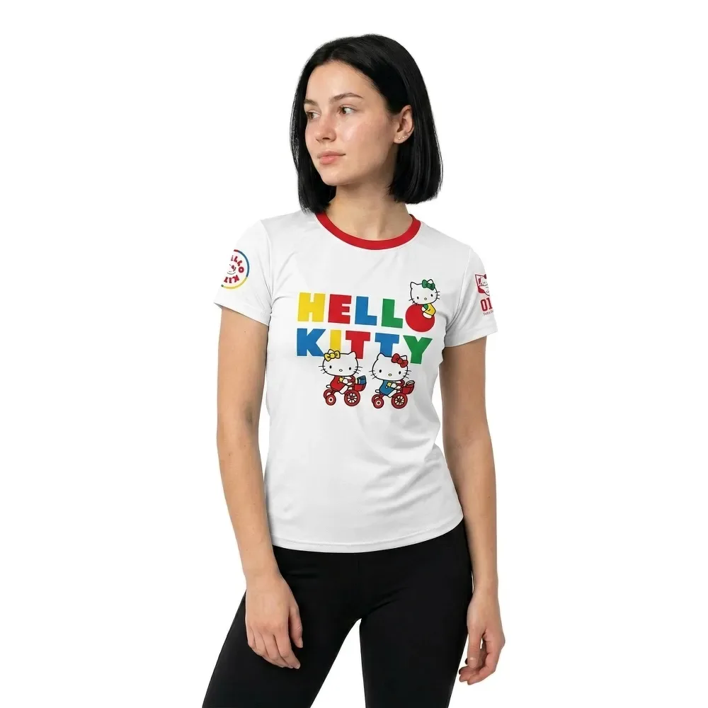 Maglietta A Maniche Corte Hello Kitty Smile White 2XS - OTSO - FashionsVida