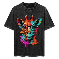Cute giraffe T-Shirt Casual Everyday Short Sleeve T-Shirt