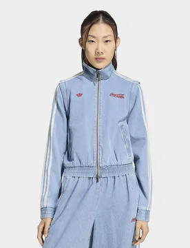 Womens TRACK TOP X COCA-COLA FIREBIRD REG DENIM - Multicolor, multicolor multicolor Donna taglia XS - Adidas - FashionsVida