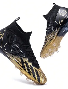 Tacos de fútbol/fútbol para hombres y mujeres, adecuados para césped artificial y terreno duro, interior y exterior, diseño de puntera alta, ideal - Shein - FashionsVida