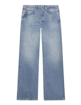 Jeans a 5 tasche a gamba larga