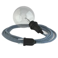 Cables Lampe Suspendue Pour Abat-jour Rz12 Zigzag 3 M Blue / Black One Size