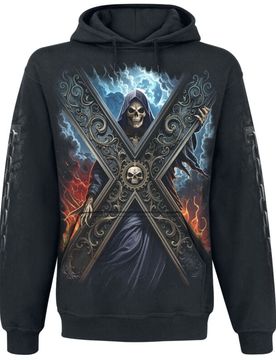 Kapuzenpullover - Crossed Over Hoodie - S bis XXL - für Männer - Größe XXL - schwarz - Männer - male