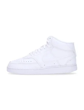 Scarpa Alta Donna Wmns Court Vision Mid White/white/white - Nike - FashionsVida