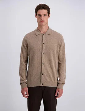 Cárdigan de hombre modern fit lana botones cuello camisero - Pierre Cardin - FashionsVida