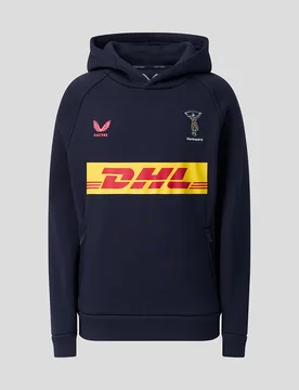 Harlequins Junior 2026/27 Travel Hoodie NAVY JXS Unisex - Castore - FashionsVida