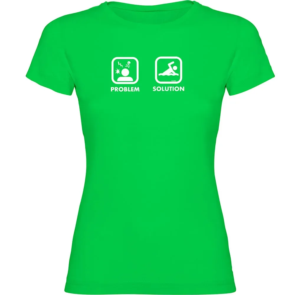 Problem Solution Swim Short Sleeve T-shirt Light Green 2XL Women - Kruskis - FashionsVida
