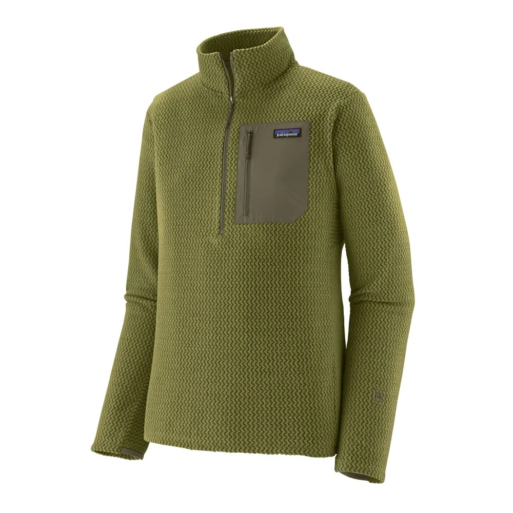 R1 Air Zip-Neck Fleece Pullover S Caper Green - Patagonia - FashionsVida