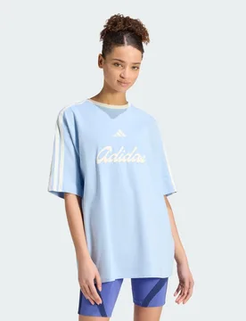 T-SHIRT LUX TIRO CON GRAFICA E VESTIBILITÃ€ AMPIA XL Glow Blue - Adidas - FashionsVida