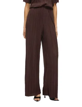 Pantaloni A Vita Alta Plisa Looses Coffee Bean L